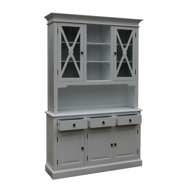 country-style white solid wood sideboard